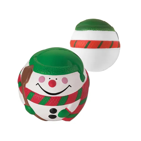 Snowman shaped stress reliever made of polyurethane foam; customization included.... from ASI 79530 Prime Line