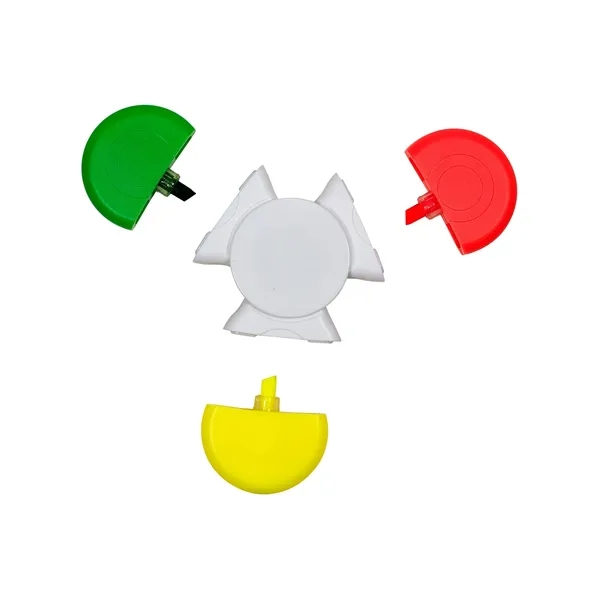 0.5" x 3.125" x 3.125" PP plastic three-color highlighter pen with... from ASI 79530 Prime Line