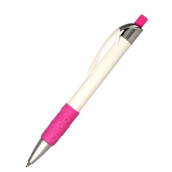 0.5" x 5.5" x 0.5" ABS plastic plunger-action pen with awareness... from ASI 79530 Prime Line