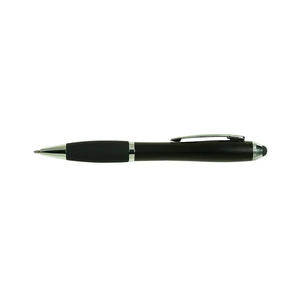 Twist-action ballpoint pen with plastic body, soft silicone stylus tip, plastic... from ASI 79530 Prime Line