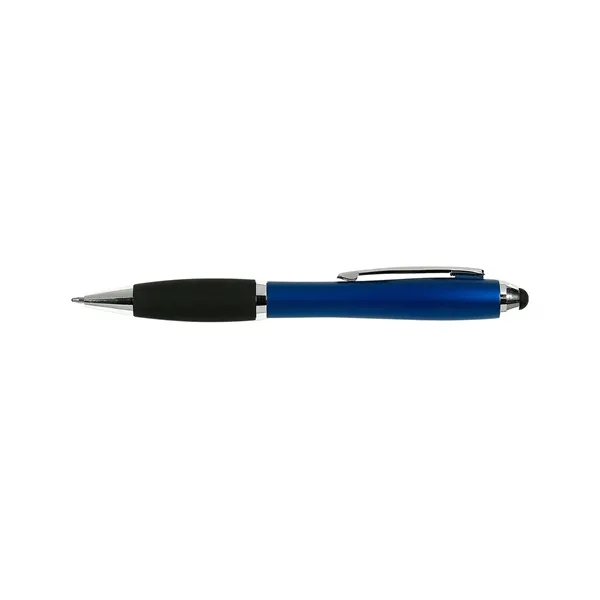 Twist-action ballpoint pen with plastic body, soft silicone stylus tip, plastic... from ASI 79530 Prime Line