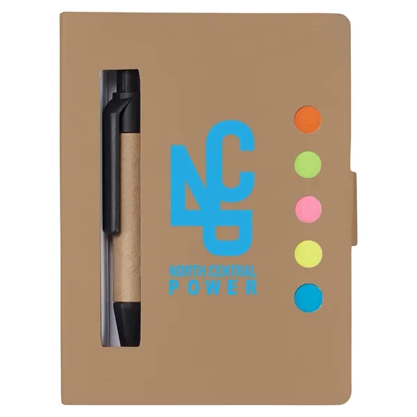 Memo pad with five assorted neon sticky page flags, 90 sheet... from ASI 79530 Prime Line