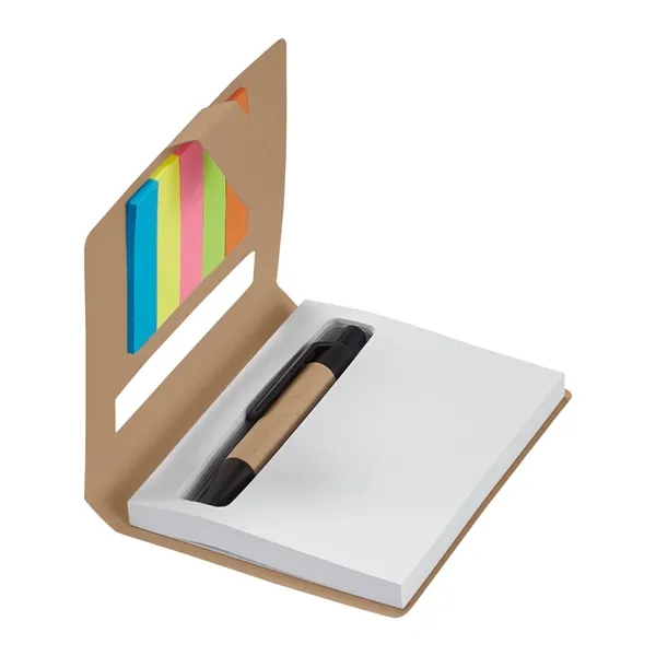 Memo pad with five assorted neon sticky page flags, 90 sheet... from ASI 79530 Prime Line