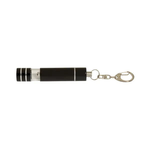 Mini aluminum flashlight with an ultra-bright LED bulb, latching key holder... from ASI 79530 Prime Line