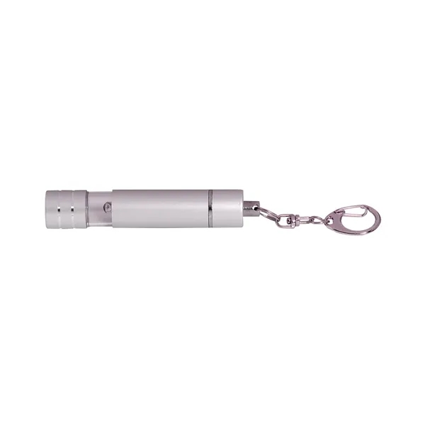 Mini aluminum flashlight with an ultra-bright LED bulb, latching key holder... from ASI 79530 Prime Line