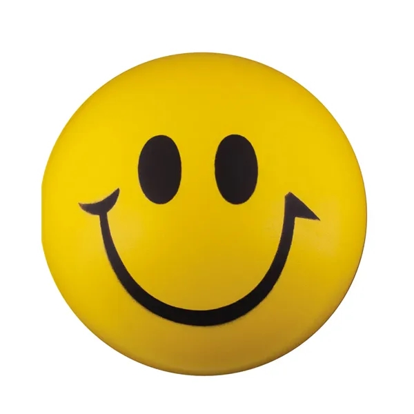 Smiley face stress ball made of polyurethane foam; customization included.... from ASI 79530 Prime Line