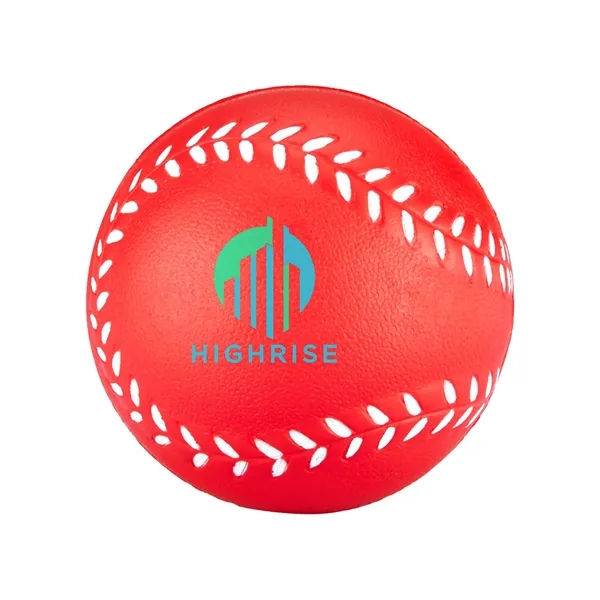 Baseball shaped stress reliever made of polyurethane foam; customization included.... from ASI 79530 Prime Line