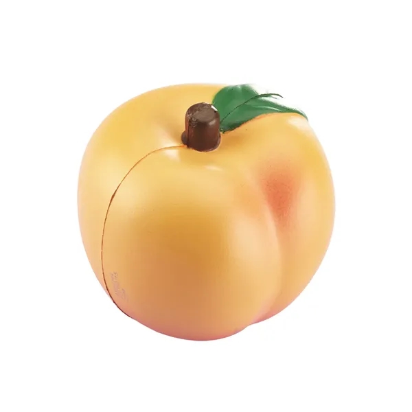 Peach shaped stress reliever made of polyurethane foam; customization included.... from ASI 79530 Prime Line
