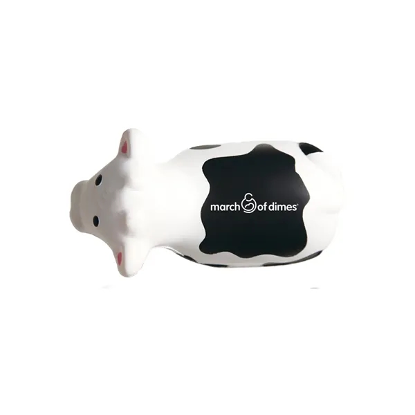 Cow shaped stress reliever made of polyurethane foam; customization included.... from ASI 79530 Prime Line