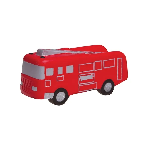 Fire truck shaped stress reliever made of polyurethane foam; customization included.... from ASI 79530 Prime Line