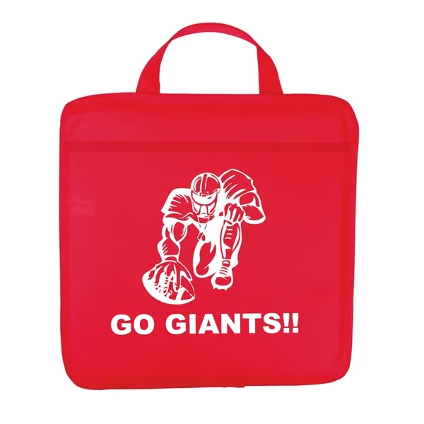 Non-woven, water-resistant stadium cushion with front pocket and carry handle.... from ASI 79530 Prime Line