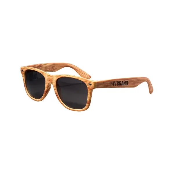 6" x 2" x 5.7" PC plastic sunglasses with woodgrain style... from ASI 79530 Prime Line