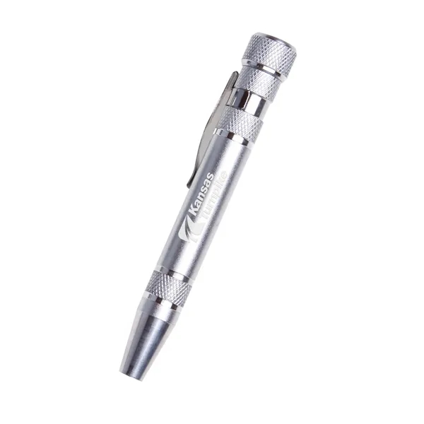 4.375" x 0.5" aluminum screwdriver pen-style tool with eight internal flat... from ASI 79530 Prime Line