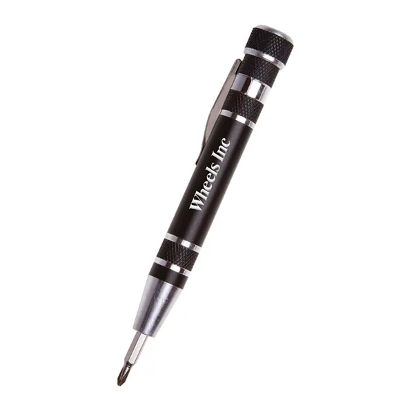 4.375" x 0.5" aluminum screwdriver pen-style tool with eight internal flat... from ASI 79530 Prime Line