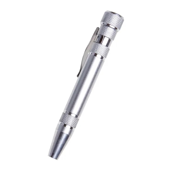 4.375" x 0.5" aluminum screwdriver pen-style tool with eight internal flat... from ASI 79530 Prime Line