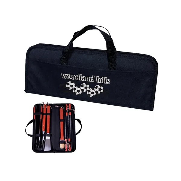 Eight piece BBQ set with spatula, fork, tongs, basting brush and... from ASI 79530 Prime Line