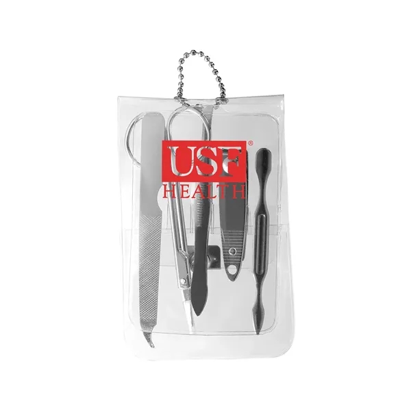 5-piece manicure set in translucent pouch with bead chain; includes nail... from ASI 79530 Prime Line