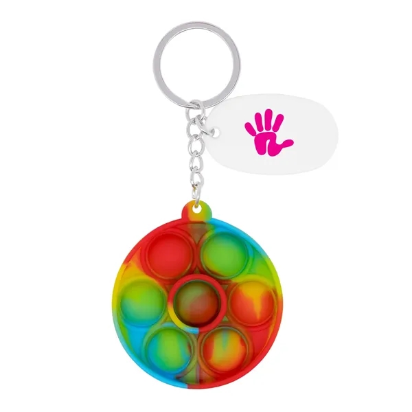 Push Pop Bubble Round Fidget Sensory Keychain... from ASI 79530 Prime Line