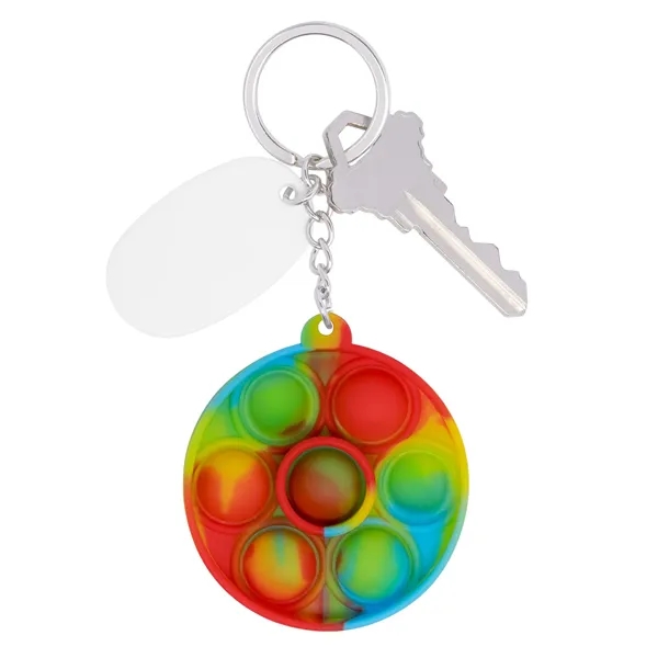 Push Pop Bubble Round Fidget Sensory Keychain... from ASI 79530 Prime Line