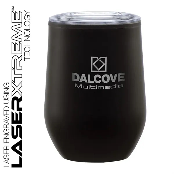 3.5" x 4.75" x 3.5" stainless steel 12-ounce wine tumbler with... from ASI 67866 Logomark/Valumark