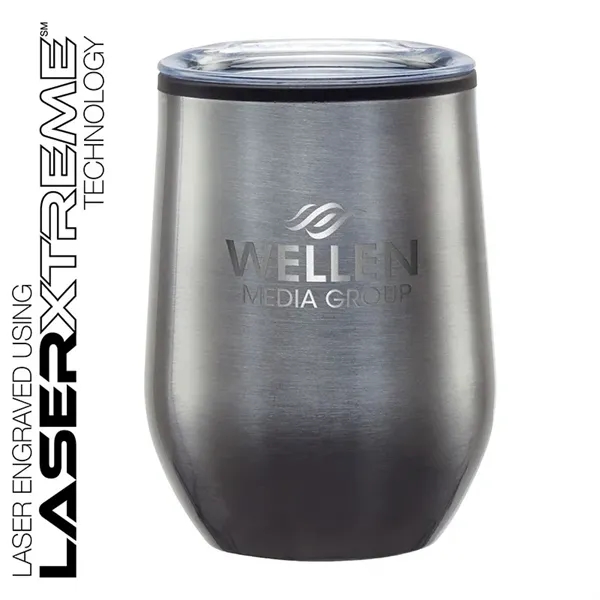 3.5" x 4.75" x 3.5" stainless steel 12-ounce wine tumbler with... from ASI 67866 Logomark/Valumark