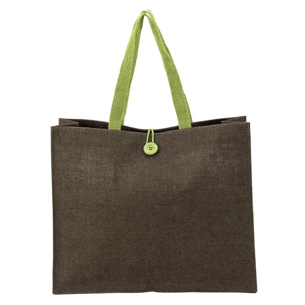 6" x 14" x 16.5" natural jute tote; includes 5" x... from ASI 67866 Logomark/Valumark