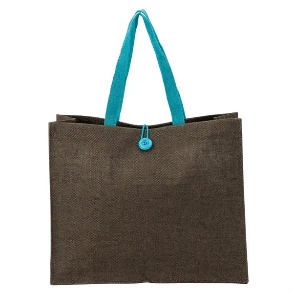 6" x 14" x 16.5" natural jute tote; includes 5" x... from ASI 67866 Logomark/Valumark