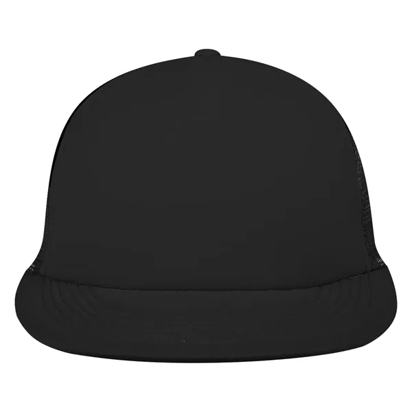 This Flat Bill Trucker Cap has a 100% Polyester Foam Crown,... from ASI 61125 Hit Promotional Products / Hit®