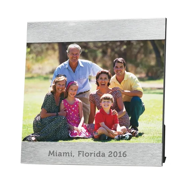 Aluminum photo frame, holds 4 x 6 photo.... from ASI 61125 Hit Promotional Products / Hit®