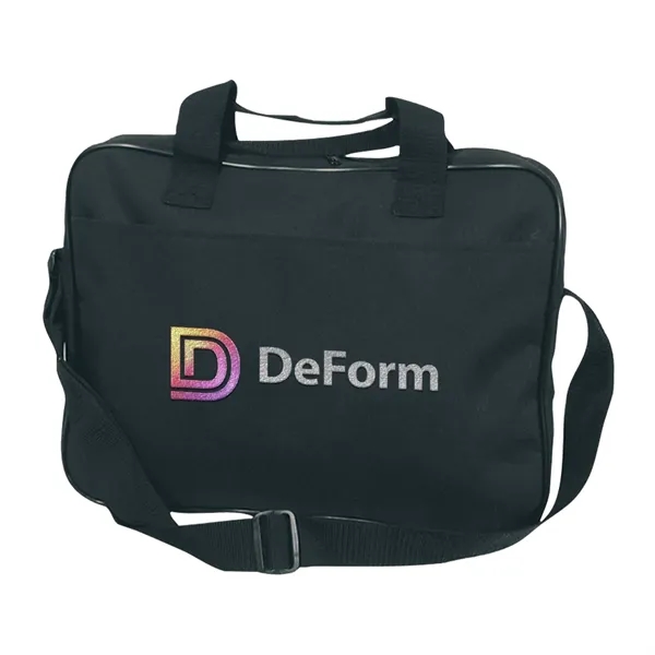 Briefcase with extra strong nylon zippers, made of 600 Denier Polyester.... from ASI 61125 Hit Promotional Products / Hit®