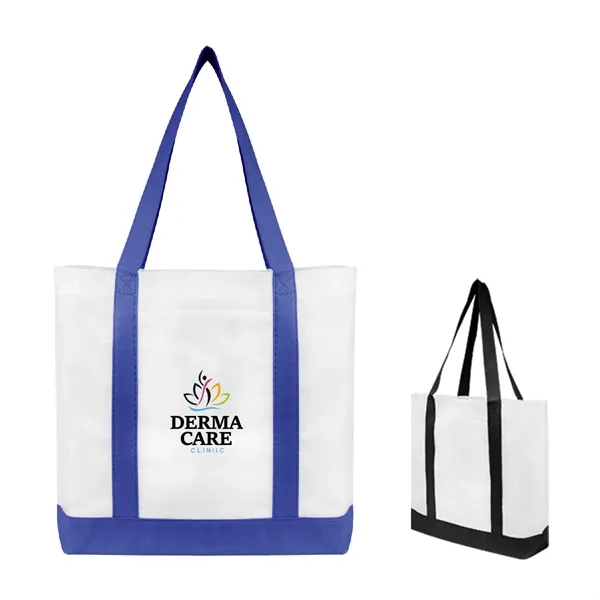 Non-Woven Tote Bag with Trim Colors.  Made of 80 Gram... from ASI 61125 Hit Promotional Products / Hit®