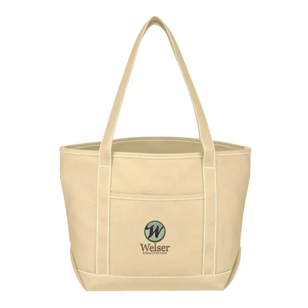 Medium Cotton Canvas Yacht Tote.  24 oz. Canvas.  Outside... from ASI 61125 Hit Promotional Products / Hit®