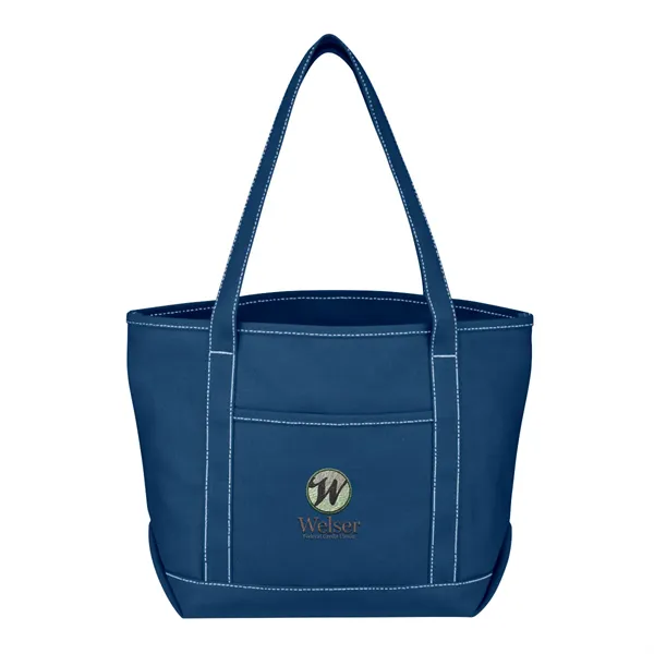 Medium Cotton Canvas Yacht Tote.  24 oz. Canvas.  Outside... from ASI 61125 Hit Promotional Products / Hit®
