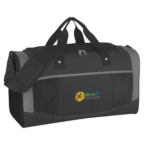 Polyester duffel bag with web carrying handles and adjustable shoulder strap.... from ASI 61125 Hit Promotional Products / Hit®