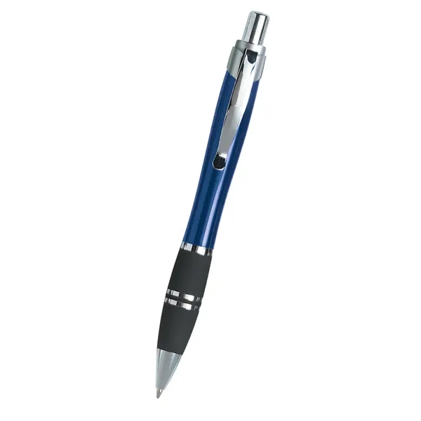 Pen with rubber grip with silver trim.... from ASI 61125 Hit Promotional Products / Hit®