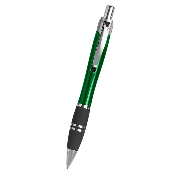 Pen with rubber grip with silver trim.... from ASI 61125 Hit Promotional Products / Hit®