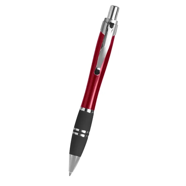 Pen with rubber grip with silver trim.... from ASI 61125 Hit Promotional Products / Hit®