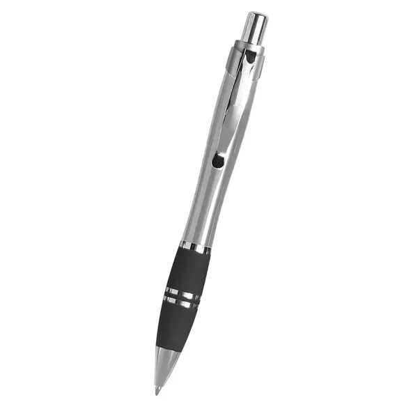 Pen with rubber grip with silver trim.... from ASI 61125 Hit Promotional Products / Hit®