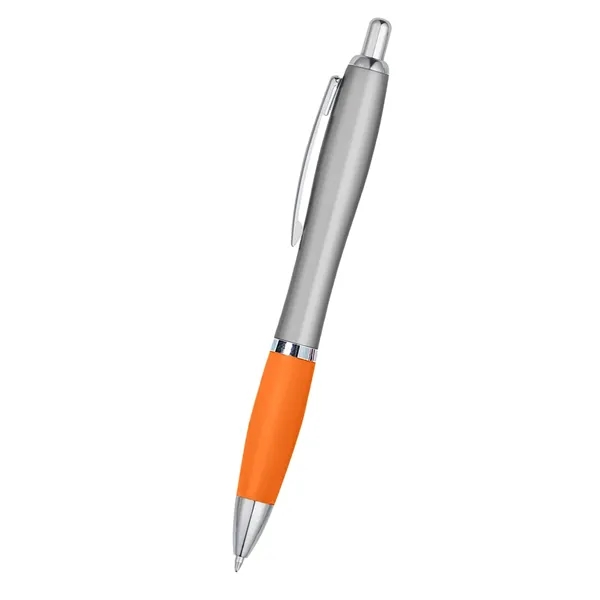 Ballpoint pen with plunger action and rubberized grip.... from ASI 61125 Hit Promotional Products / Hit®