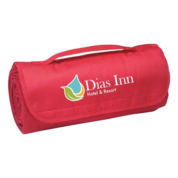 Large 48" x 53" polyester sweatshirt material blanket with fleece underside.... from ASI 61125 Hit Promotional Products / Hit®