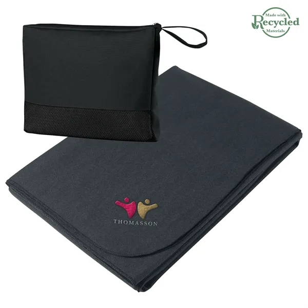Large 47" x 60" travel blanket made of 100% polyester.... from ASI 61125 Hit Promotional Products / Hit®