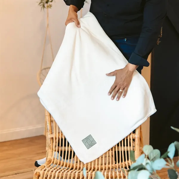 Chenille 100% plush polyester blanket, large 62" x 48".... from ASI 61125 Hit Promotional Products / Hit®