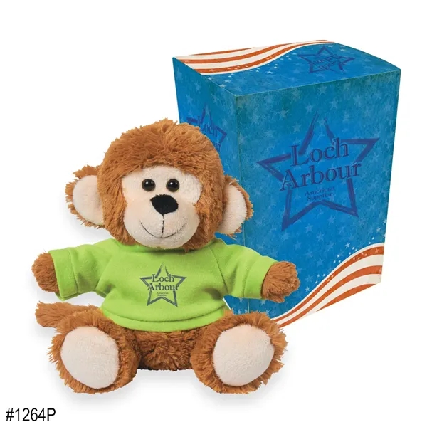 6" plush monkey with imprinted shirt... from ASI 61125 Hit Promotional Products / Hit®
