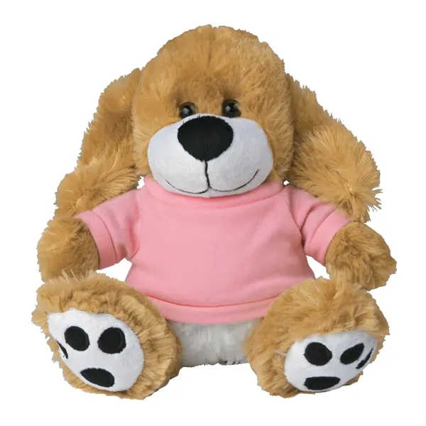 8 1/2" plush big paw dog with imprinted shirt... from ASI 61125 Hit Promotional Products / Hit®