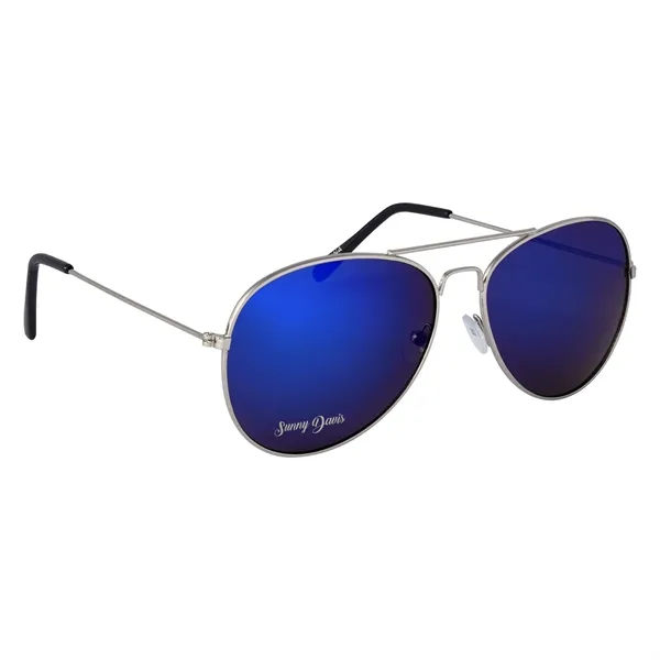 Color Mirrored Aviator Sunglasses. UVA400 Lenses Provide 100% UVA And UVB... from ASI 61125 Hit Promotional Products / Hit®