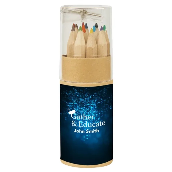 12-Piece colored pencil tube set with sharpener... from ASI 61125 Hit Promotional Products / Hit®