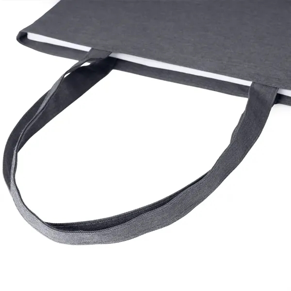 15" x 16" heathered polyester executive tote bag with PVC coating... from ASI 39552 BEL Promo