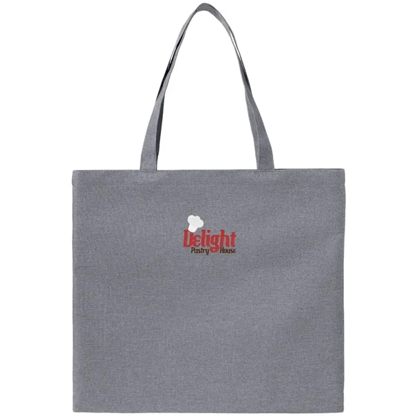 15" x 16" heathered polyester executive tote bag with PVC coating... from ASI 39552 BEL Promo