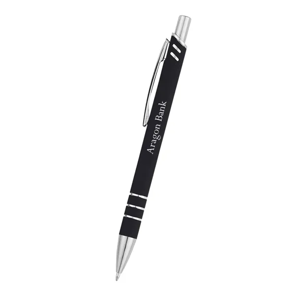 Rubberize, aluminum, plunger action pen.... from ASI 61125 Hit Promotional Products / Hit®