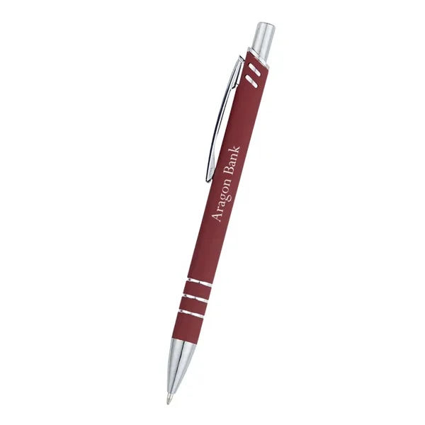 Rubberize, aluminum, plunger action pen.... from ASI 61125 Hit Promotional Products / Hit®